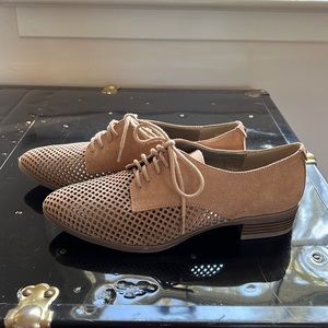 Anne Klein from Macy’s Preforated Camel Suede Loafers